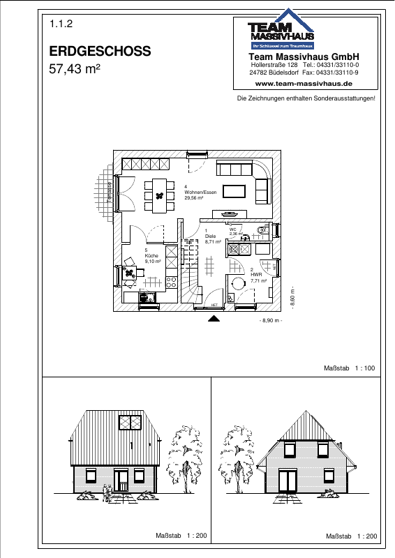 TEAM-Grundriss als Beispiel für Planungsunterlagen