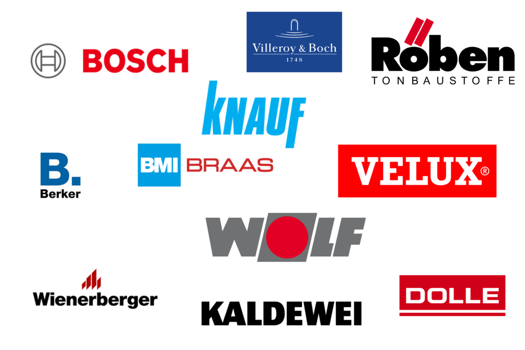 Marken für Baustoffe, Haustechnik und Ausstattung
